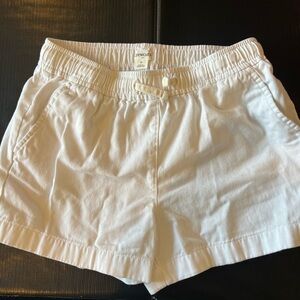 White Crewcuts girls pull-on shorts.  Picture looks yellow but they are white.